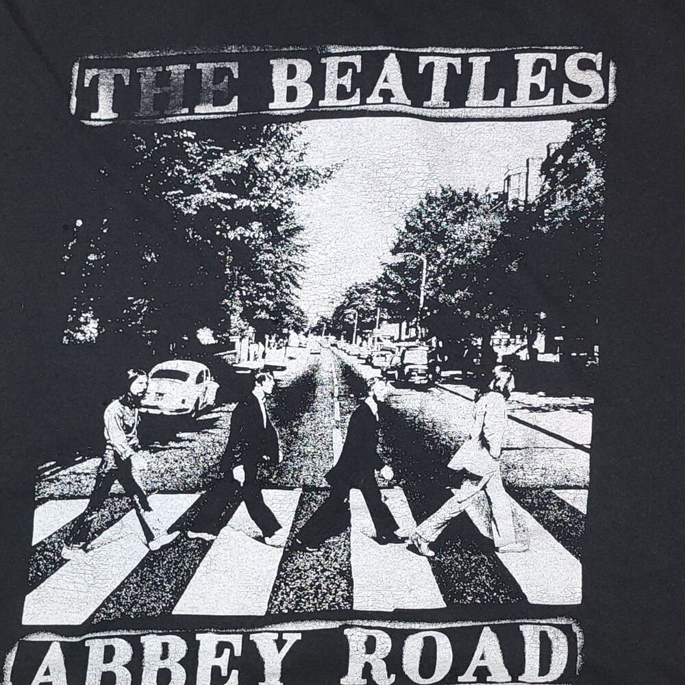 The Beatles Abbey Road Black Graphic T-Shirt Men’s 2XL Classic Rock Band Tee - Picture 4 of 5
